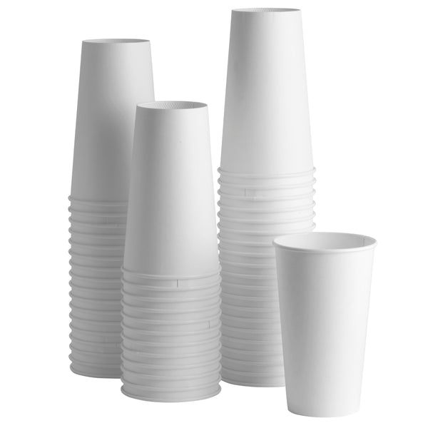 20 oz. White Paper Hot Cups - Comfy Package