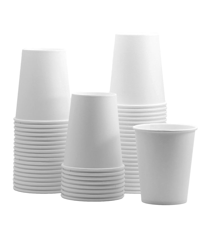 8 oz. White Paper Hot Cups, Coffee Cups, Hot Cocoa Cups