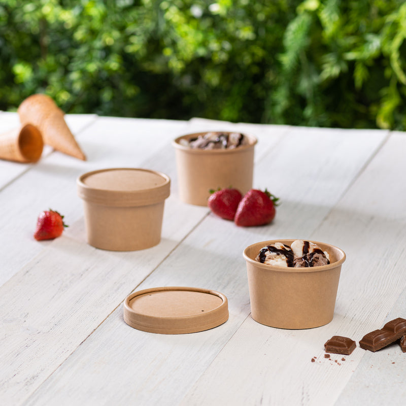 Paper Cups Soup Bowls Bowl Containers Ice Cream Kraft Food