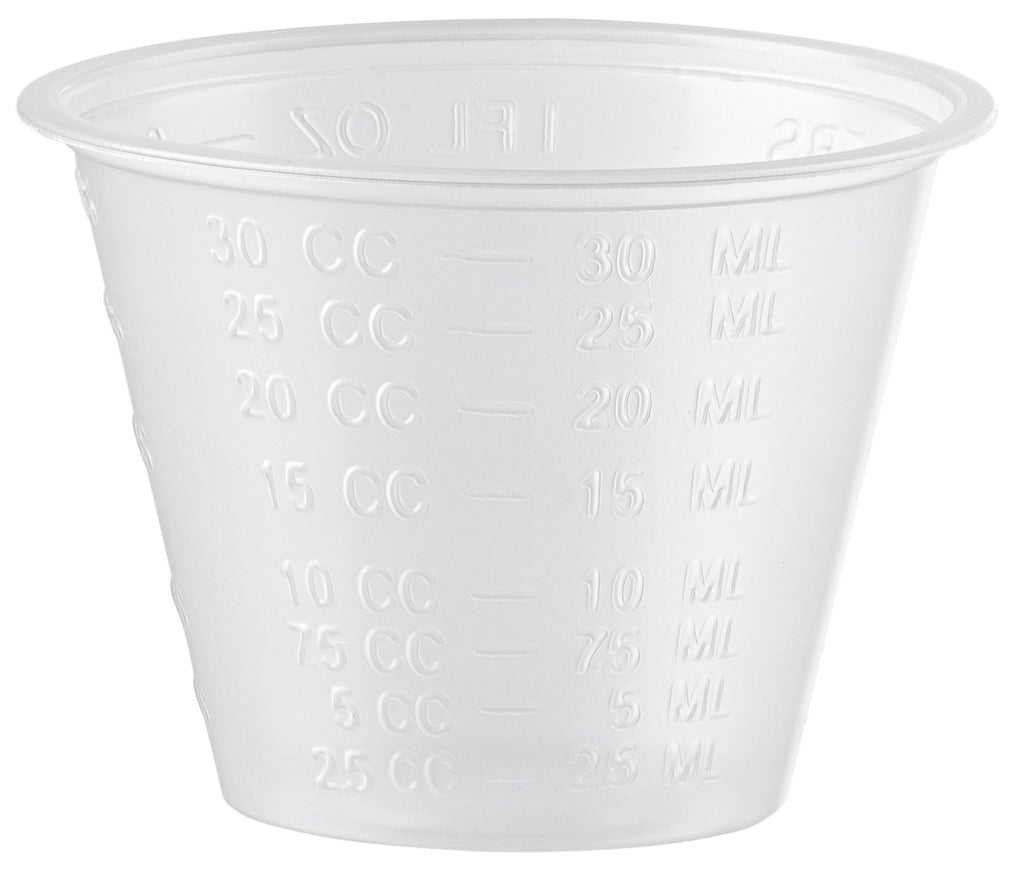 Comfy Package Multipurpose Plastic Cups 10 Oz Measuring Cup for Liquid,  25-Pack 