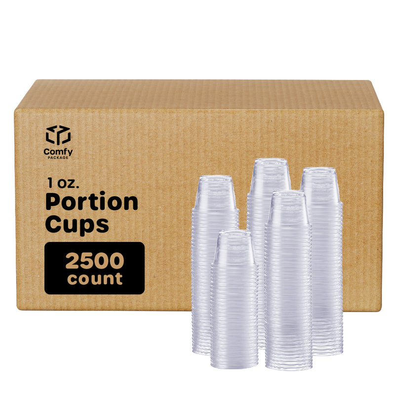 [250 Count - 1 oz.] Plastic Disposable Portion Cups (No Lids) Souffle Cups…
