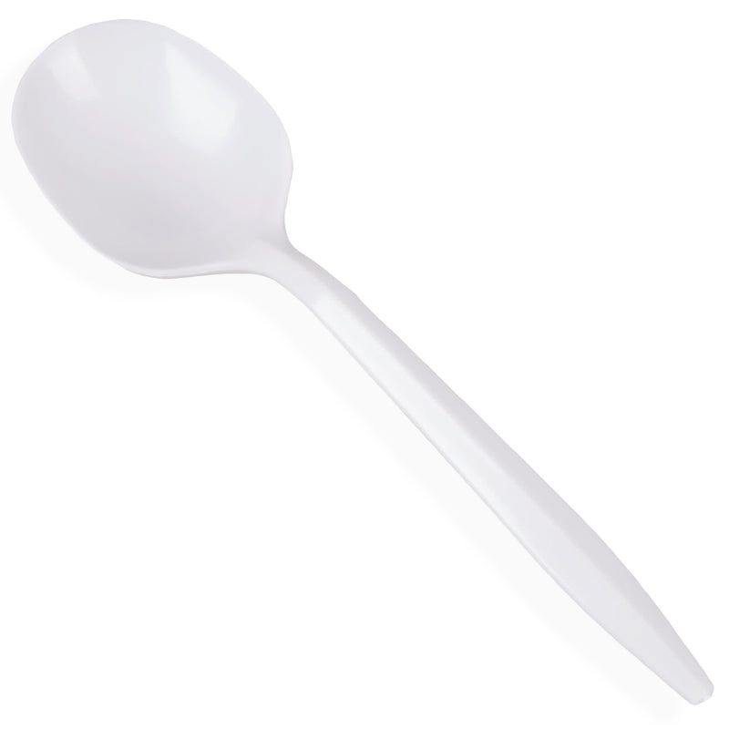 Plastic Spoons Medium Weight - White - Comfy Package