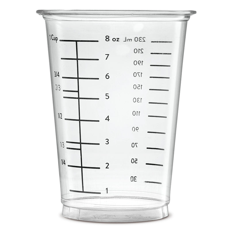 [10 oz.] Multipurpose Disposable Plastic Measuring Cups - Baking, Cooking, Epoxy Resin, Mixing & Measuring Cups