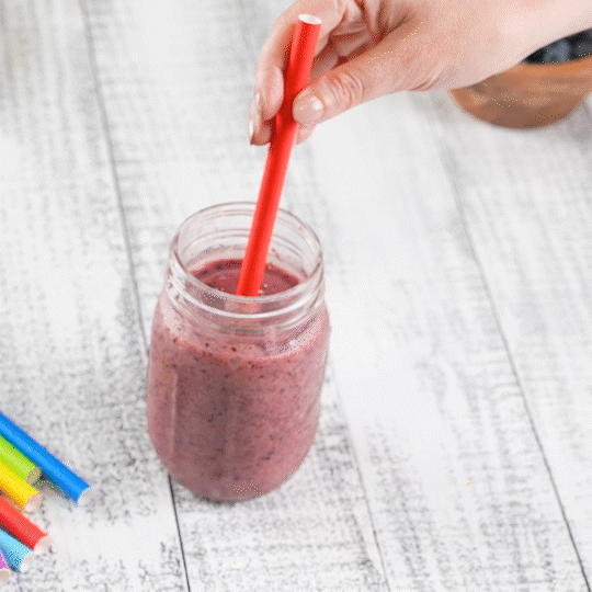 Paper Jumbo Smoothie Straws,100% Biodegradable Assorted Colors