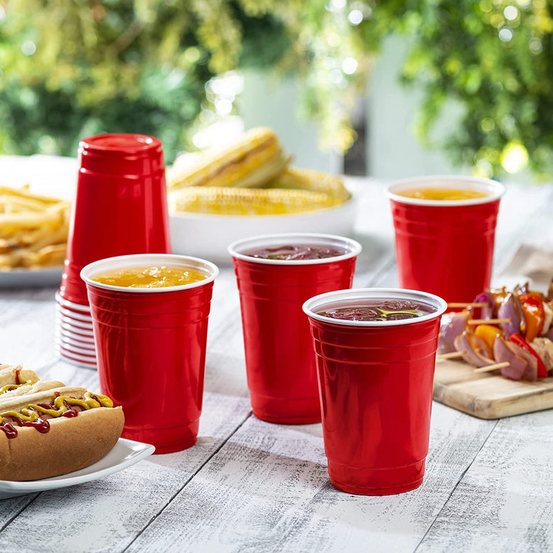 [Case of 1000] 18 oz. Red Party Cups