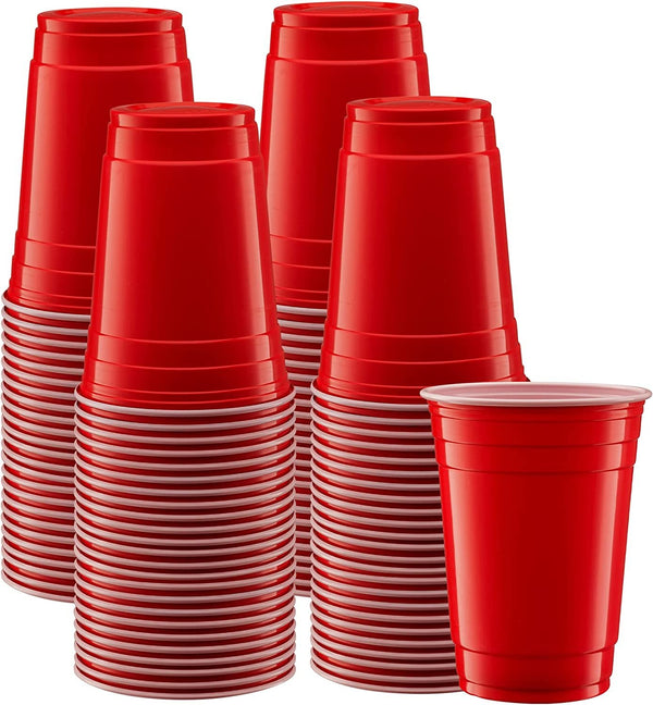[Case of 1000] 18 oz. Red Party Cups